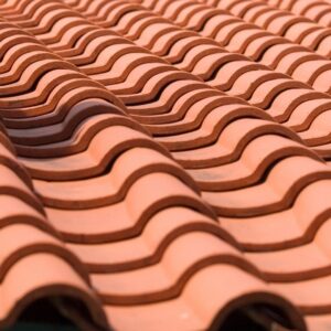 Close up of roof tiles