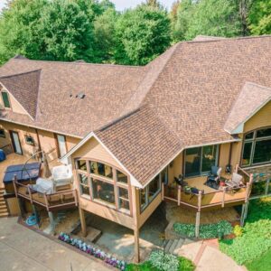 home roof aerial view