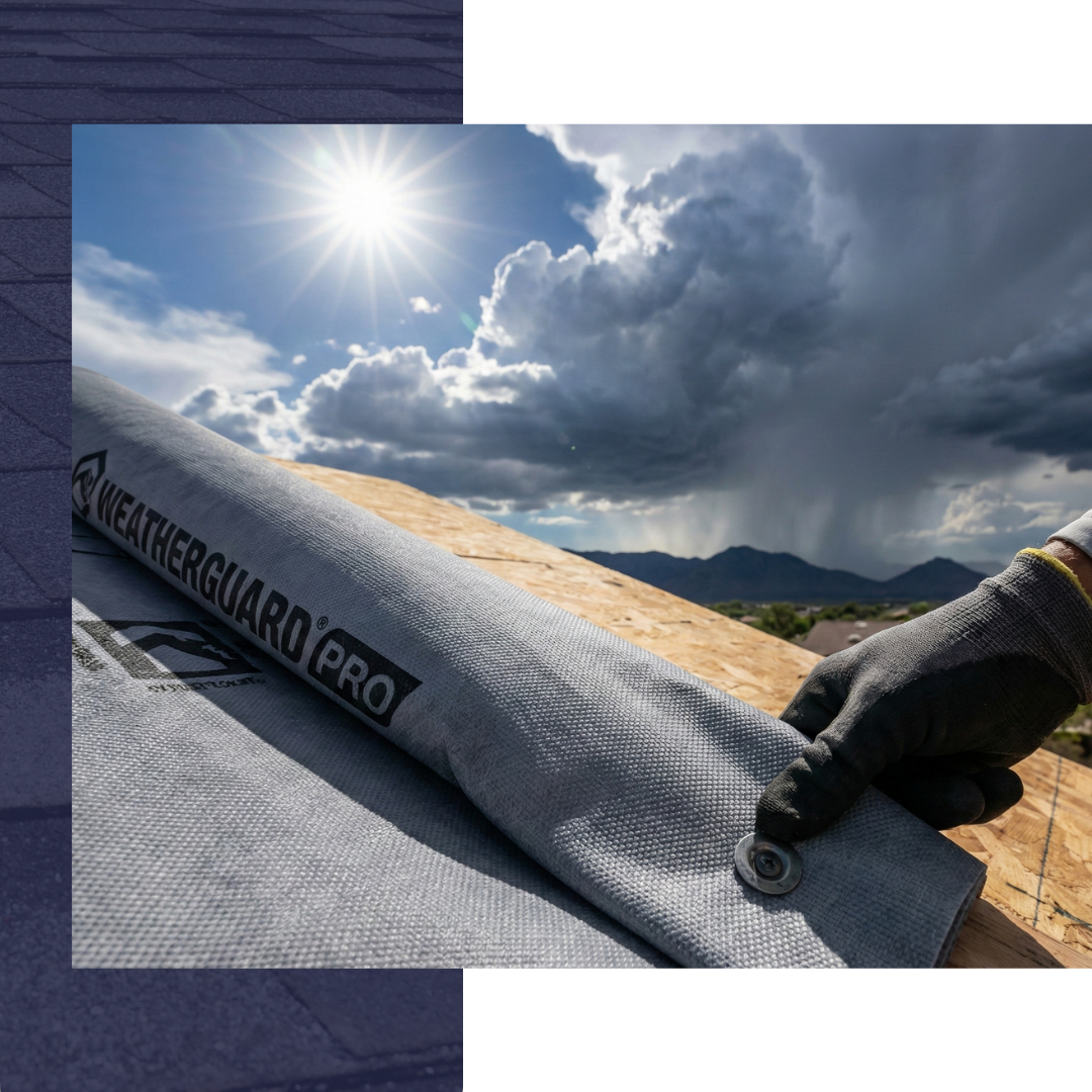 Waterproof roofing underlayment installation designed to withstand Sahuarita's desert climate.