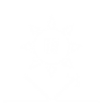 Line art icon of a sun with a UV ray bouncing off a surface, representing heat and sun protection.