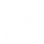 A white line icon of a house with a significant dip in the roofline and a crack symbol, representing structural instability.