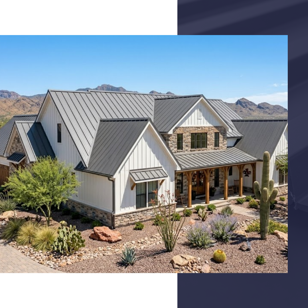 large estate with metal roof