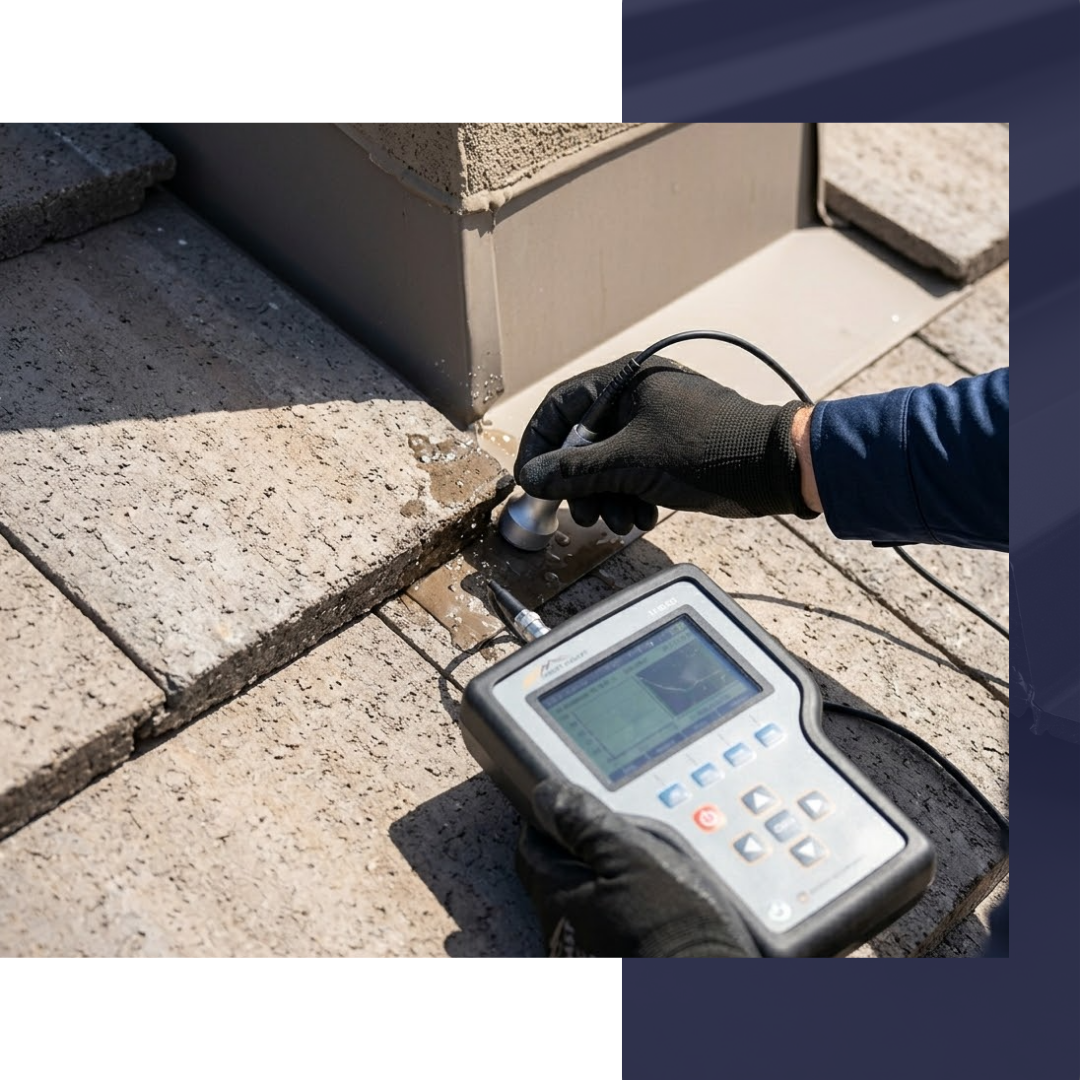 using device to check for leak