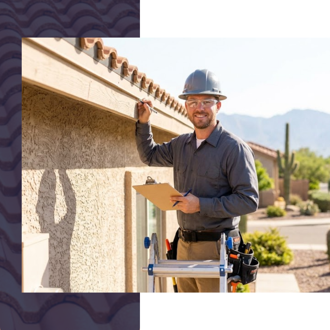 roofer performing inspection