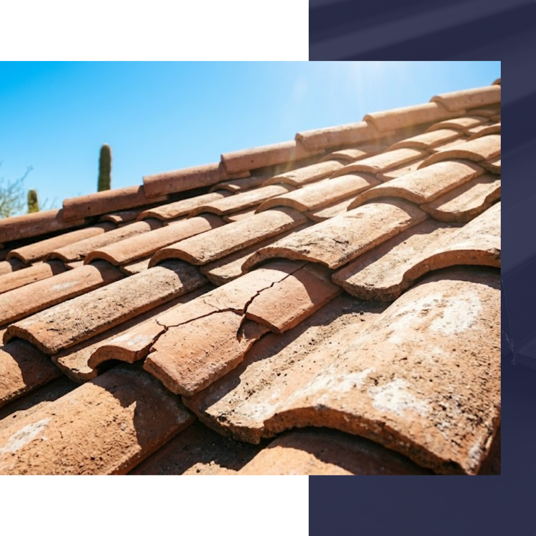 cracked tile due to UV rays
