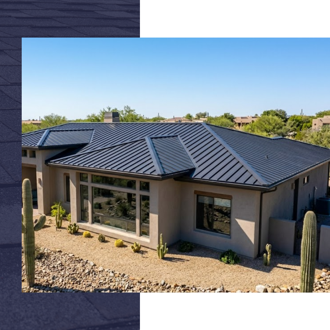 home with metal roof