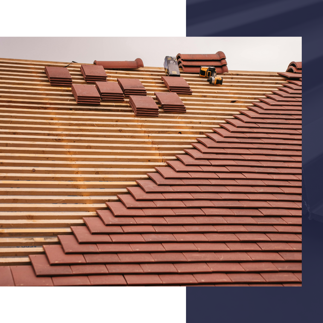 tile roofing materials on the roof