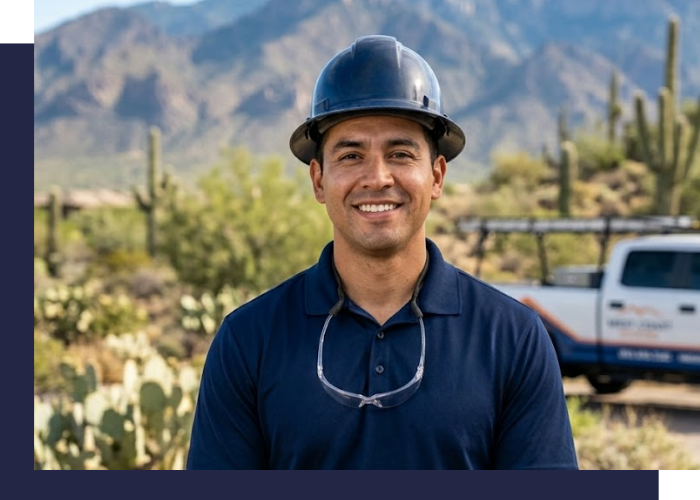 smiling roofing tech