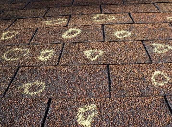 hail damaged roof