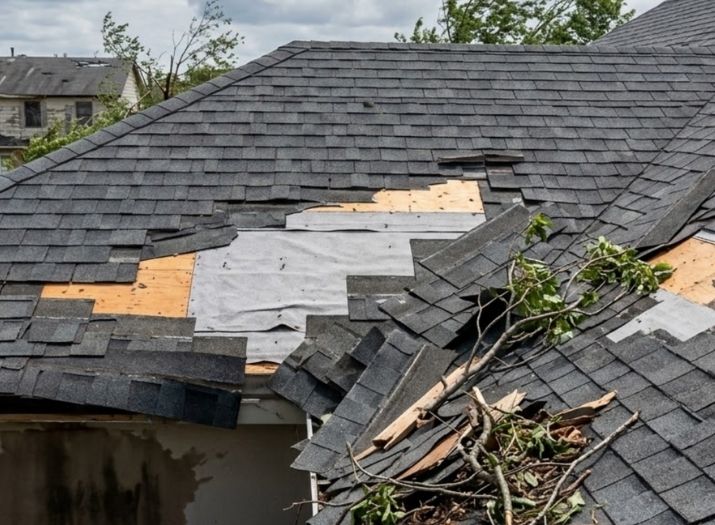 wind damage to a residential roof